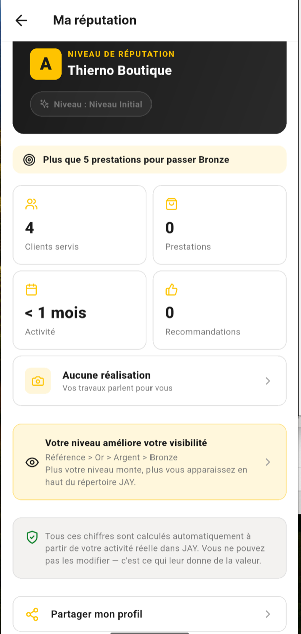 La confiance devient visible